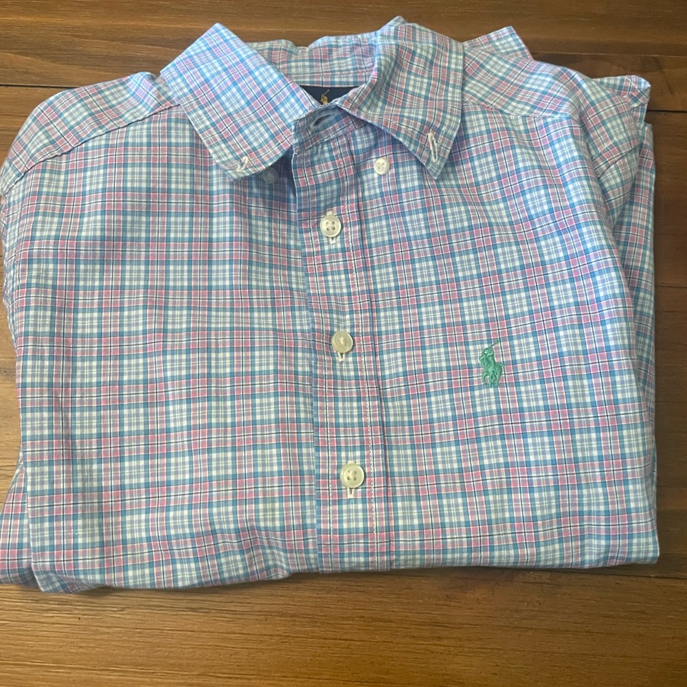 Boys size 8 - long sleeve button down